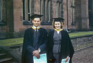 Graduation photograph of Alan Emerson Tipper & Yvonne Jervis